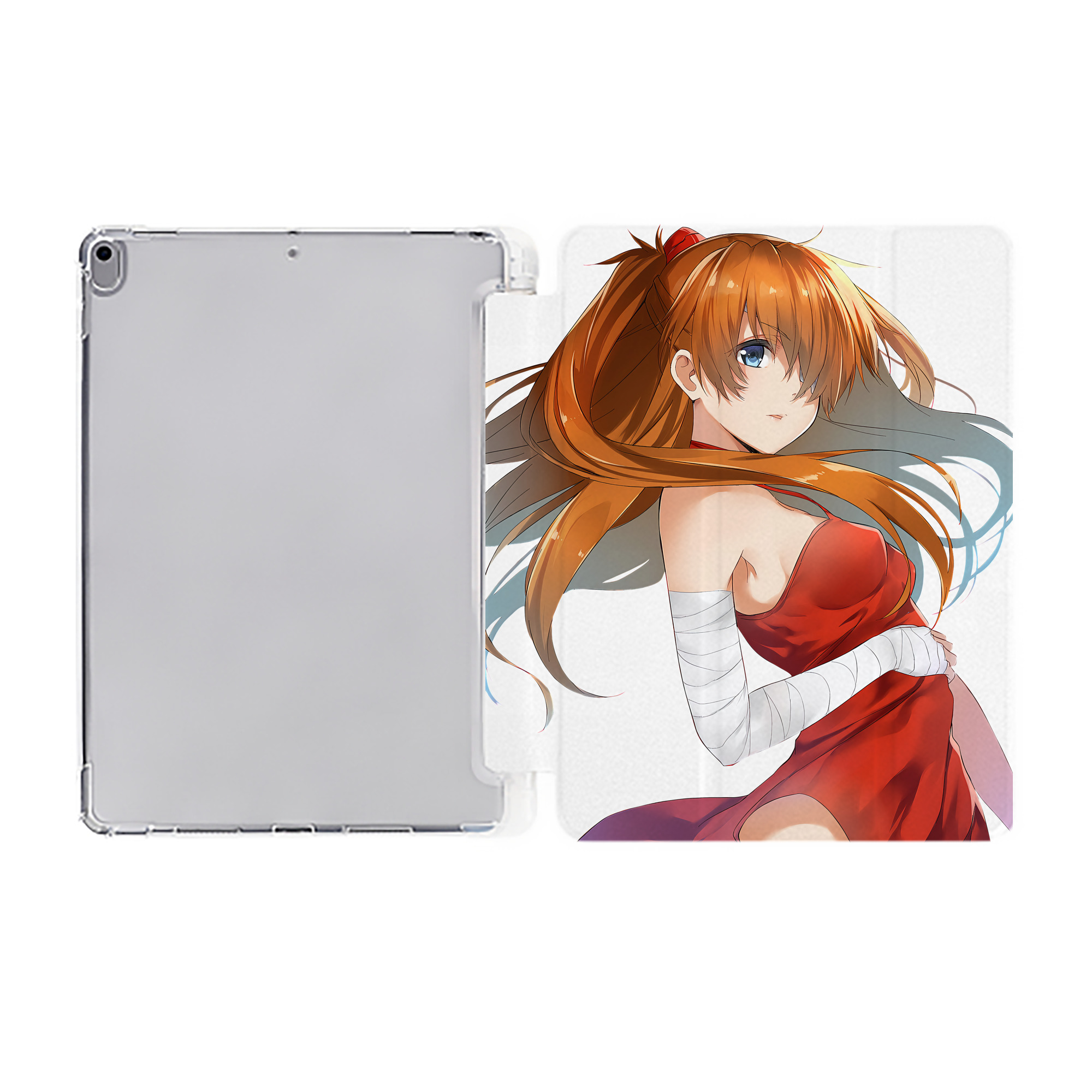 （画像用） EVA 新世紀エヴァンゲリオン IPad ケース ペン収納付き 三つ折りスタンド PUレザー×シリコン 対応機種9.5/10.5/10.9インチ